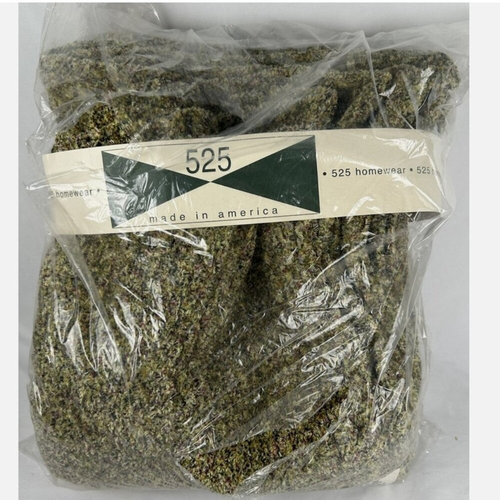 NEW 525 America Homewear Green Blossom Chenille Throw Blanket Vintage In Package
